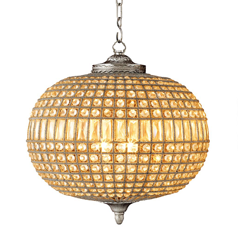 Люстра Chandelier Kasbah Oval M Nickel Прозрачное Стекло Никель Люстра Chandelier Kasbah Oval M Nickel Прозрачное Стекло Никель в Самаре | Loft Concept