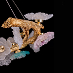 Люстра круглая на золотом каркасе с цветочным декором Miscellaneous herbs варинант исполнения - 4 | Loft Concept в Самаре