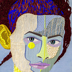 Картина с вышивкой Портрет wall panel People with the yellow ear 2 варинант исполнения - 1 | Loft Concept в Самаре