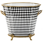 Фарфоровое кашпо Black and white square варинант исполнения - 1 | Loft Concept в Самаре