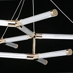 Люстра с геометрической конструкцией из вытянутых цилиндрических плафонов Hex Scaffold  варинант исполнения - 8 | Loft Concept в Самаре