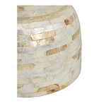 Приставной столик с мозаичным рисунком из раковин устриц Bone Inlay варинант исполнения - 3 | Loft Concept в Самаре