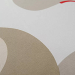 Подушка декоративная хлопковая бежевого цвета с абстрактным принтом Elysian Flow Sand варинант исполнения - 3 | Loft Concept в Самаре