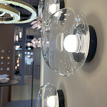 Бра с куполообразным плафоном и черным металлическим основанием Flos Wireline Lighting варинант исполнения - 2 | Loft Concept в Самаре