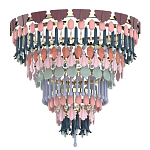 Люстра круглая с декором из разноцветных элементов в виде листьев Changing Seasons варинант исполнения - 1 | Loft Concept в Самаре