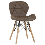 Стул с коричневым сиденьем из экокожи JEROEN варинант исполнения - 1 | Loft Concept в Самаре