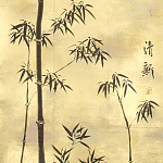 Обои ручная роспись Bamboo Quicksilver on Warm Gold gilded tea paper варинант исполнения - 2 | Loft Concept в Самаре