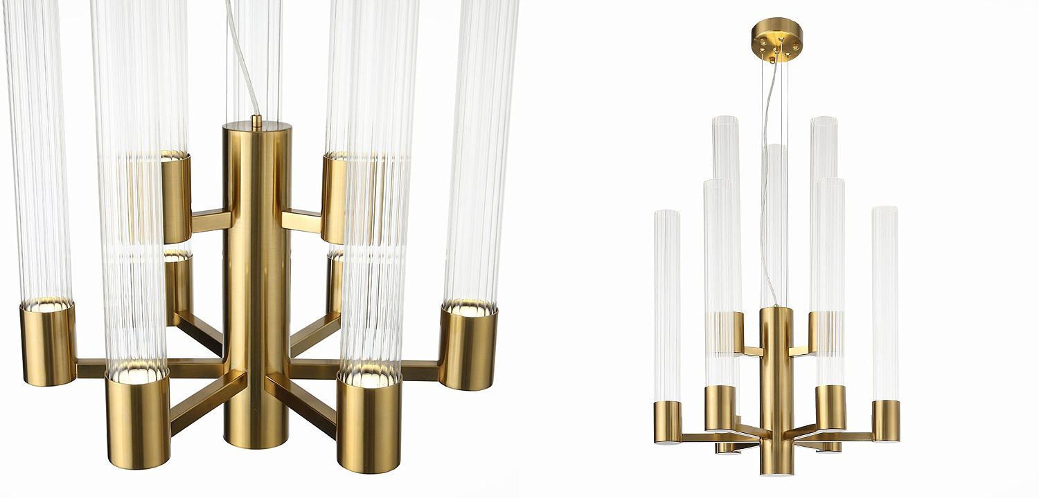 Люстра Jenae Glass Tubes Chandelier 9 Люстра Jenae Glass Tubes Chandelier 9 - Loft-Concept в Самаре