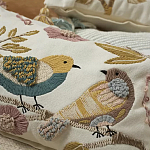 Чехол на подушку с кисточками и вышивкой птиц Ethnic mix Birds Rect варинант исполнения - 7 | Loft Concept в Самаре