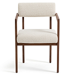 Кресло обеденное Alcove White Boucle из массива ореха варинант исполнения - 2 | Loft Concept в Самаре