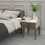 Тумба прикроватная коричневая с белой столешницей Harper Line варинант исполнения - 3 | Loft Concept в Самаре