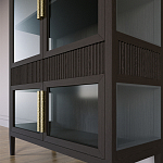 Витрина Primo со стеклянными фасадами и 2 ящиками Темный орех варинант исполнения - 2 | Loft Concept в Самаре