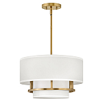 Потолочный светильник с двухслойным белым текстильным абажуром Hinkley варинант исполнения - 15 | Loft Concept в Самаре