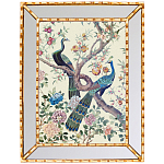 Постер в зеркальной раме в стиле шинуазри Chinoiserie Imperial Garden Peacocks on a Tree Poster варинант исполнения - 1 | Loft Concept в Самаре