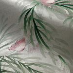 Обои ручная роспись Silk Tree Colourway SC-92 on Crackled Silver on Shell Pink metallic silk варинант исполнения - 1 | Loft Concept в Самаре