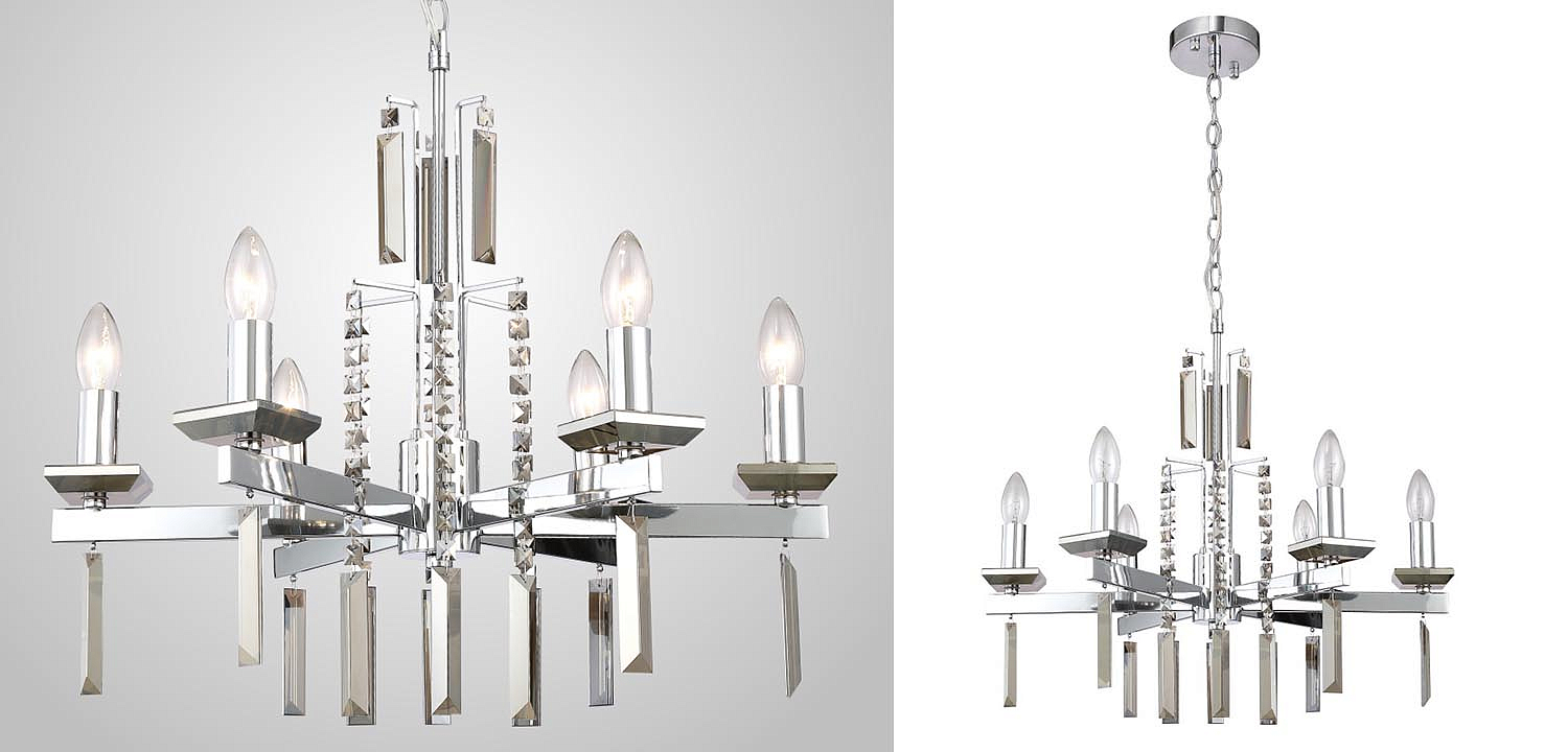 Люстра Vivien Crystal Chrome Chandelier 6 Люстра Vivien Crystal Chrome Chandelier 6 - Loft-Concept в Самаре