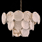 Люстра трехъярусная с подвесками из округлых элементов Cryptocrystalline Stone варинант исполнения - 1 | Loft Concept в Самаре
