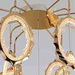 Потолочный светильник светодиодный с золотистым каркасом Ring of Fire варинант исполнения - 2 | Loft Concept в Самаре