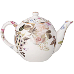 Чайный сервиз из фарфора белый с рисунком цветов на 6 персон 14 предметов Garden Whisper Porcelain Set  варинант исполнения - 2 | Loft Concept в Самаре