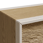 Тумба 2 ящика с подсветкой на рельефном фасаде Warm Industrial варинант исполнения - 9 | Loft Concept в Самаре