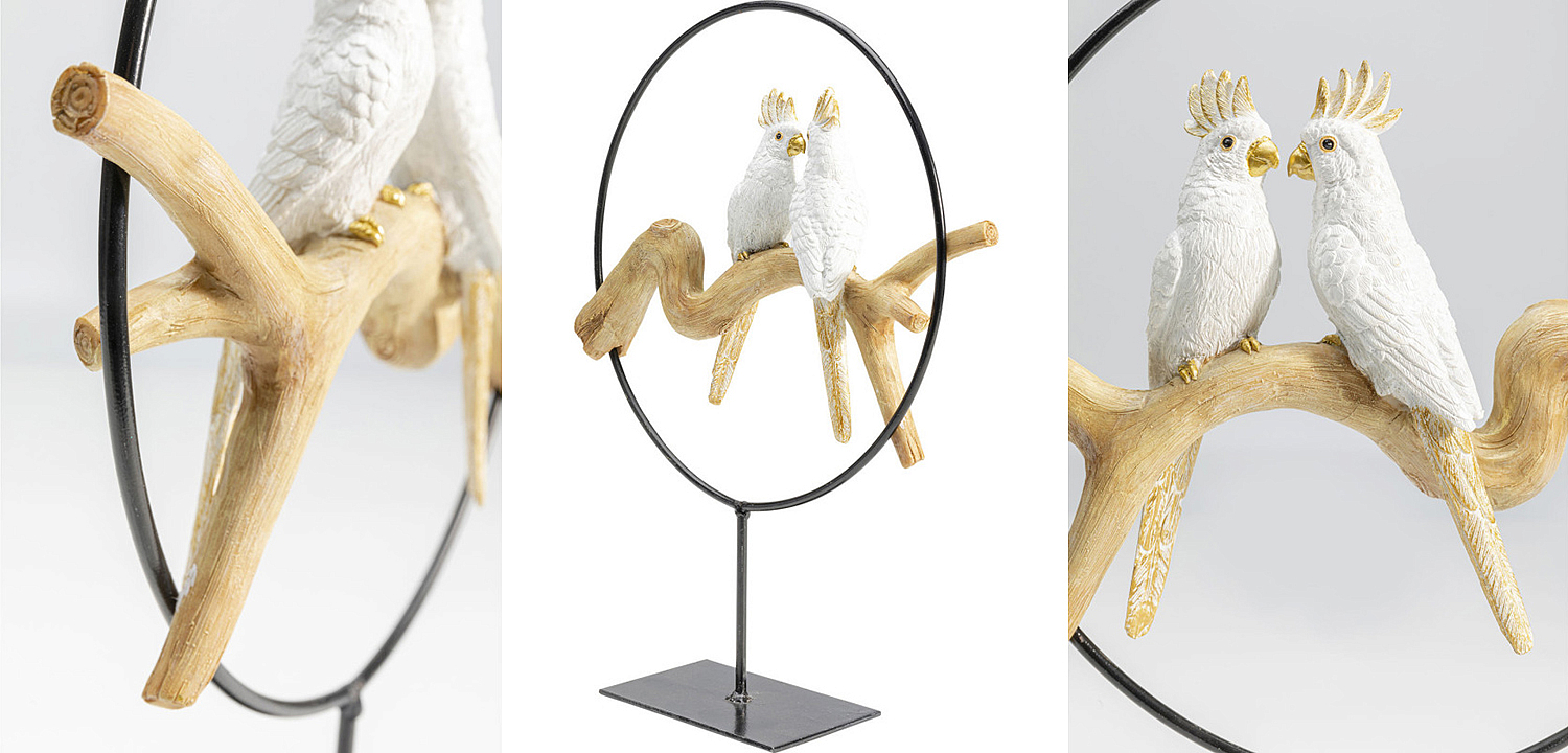 Статуэтка White Parrots in a ring Статуэтка White Parrots in a ring - Loft-Concept в Самаре