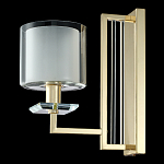 Бра с геометрическим каркасом из металла и цилиндрическим стеклянным плафоном Laurent варинант исполнения - 8 | Loft Concept в Самаре