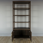 Стеллаж со стеклянными полками Elsa Dreams Walnut варинант исполнения - 4 | Loft Concept в Самаре