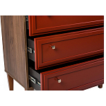 Комод красный из массива бука с 3-мя ящиками Wenge Light варинант исполнения - 5 | Loft Concept в Самаре