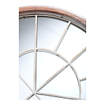 Зеркало-окно настенное в венецианском стиле с деревянной рамой бежевого цвета Venetian Smooth варинант исполнения - 2 | Loft Concept в Самаре