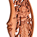 Панно из дерева Ганеша и месяц Panel With Animals варинант исполнения - 3 | Loft Concept в Самаре