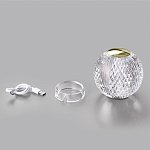 Настольная лампа с прозрачным шарообразным плафоном на цилиндрической подставке Crystal Globule варинант исполнения - 3 | Loft Concept в Самаре