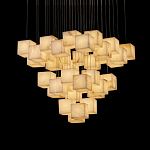 Люстра подвесная с квадратными плафонами из натурального камня Glowing Spheres варинант исполнения - 6 | Loft Concept в Самаре