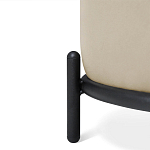 Банкетка овальная бежевый велюр на 4-х металлических ножках черного цвета SANJAY варинант исполнения - 4 | Loft Concept в Самаре