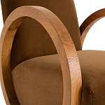 Кресло с круглыми деревянными подлокотниками Modesto Chair варинант исполнения - 5 | Loft Concept в Самаре
