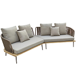 Диван садовый угловой Counter серый варинант исполнения - 1 | Loft Concept в Самаре