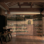 Обои ручная роспись The Art of Learning and Steps for the Flowers by Teo Yang Special Colourway on purple painted Xuan paper варинант исполнения - 1 | Loft Concept в Самаре