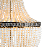 Люстра каплевидной формы декорированная нитями стеклянных бусин молочного цвета Bead threads варинант исполнения - 1 | Loft Concept в Самаре