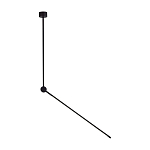 Потолочный светильник черного цвета с поворотным вытянутым плафоном Trumpet tube варинант исполнения - 1 | Loft Concept в Самаре