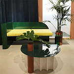 Дизайнерский журнальный стол с рельефным основанием Dutynor варинант исполнения - 3 | Loft Concept в Самаре