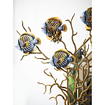 Ваза зеленая с бронзовыми ветвями и фарфоровыми рыбками Eden Garden варинант исполнения - 2 | Loft Concept в Самаре