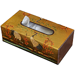 Салфетница в стиле Шинуазри Chinoiserie Golden Cranes Tissue Box варинант исполнения - 1 | Loft Concept в Самаре