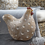 Статуэтка курица с текстурной поверхностью бежевого цвета Rustic Chicken варинант исполнения - 3 | Loft Concept в Самаре