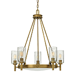  Люстра с 5-ю цилиндрическими плафонами из стекла с пузырьками Hinkley варинант исполнения - 7 | Loft Concept в Самаре