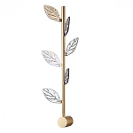Бра с золотистой вертикальной трубкой и декоративными прозрачными листьями из стекла Sylva  варинант исполнения - 1 | Loft Concept в Самаре