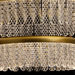 Люстра двухъярусная с золотого цвета и прозрачными подвесками Pettico варинант исполнения - 5 | Loft Concept в Самаре