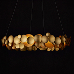 Люстра круглая из многослойных золотых дисков Metal Disc Chandelier варинант исполнения - 6 | Loft Concept в Самаре
