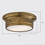 Потолочный светильник круглый цвета состаренная латунь Modern Simple Ceiling Light варинант исполнения - 5 | Loft Concept в Самаре