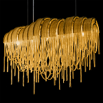 Люстра подвесная с металлическими цепочками и изогнутыми металлическими дугами 72 см Atlantis Chain варинант исполнения - 19 | Loft Concept в Самаре