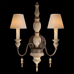 Бра с двумя конусовидными белыми тканевыми абажурами Terrain варинант исполнения - 2 | Loft Concept в Самаре