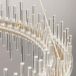 Люстра круглая с прозрачными стеклянными трубками 51 см Nembus варинант исполнения - 11 | Loft Concept в Самаре